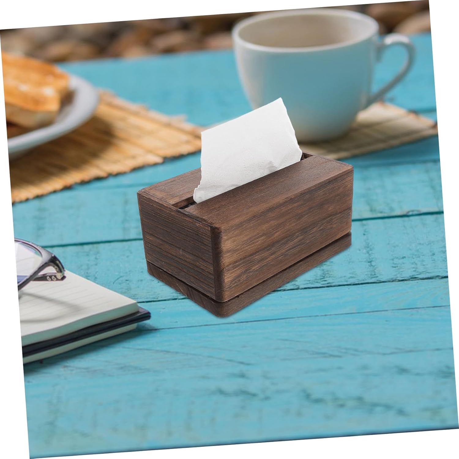 Ciieeo Elegant Wooden Tissue Box Napkin Holder Modern Design for Kitchen Dining image number 1