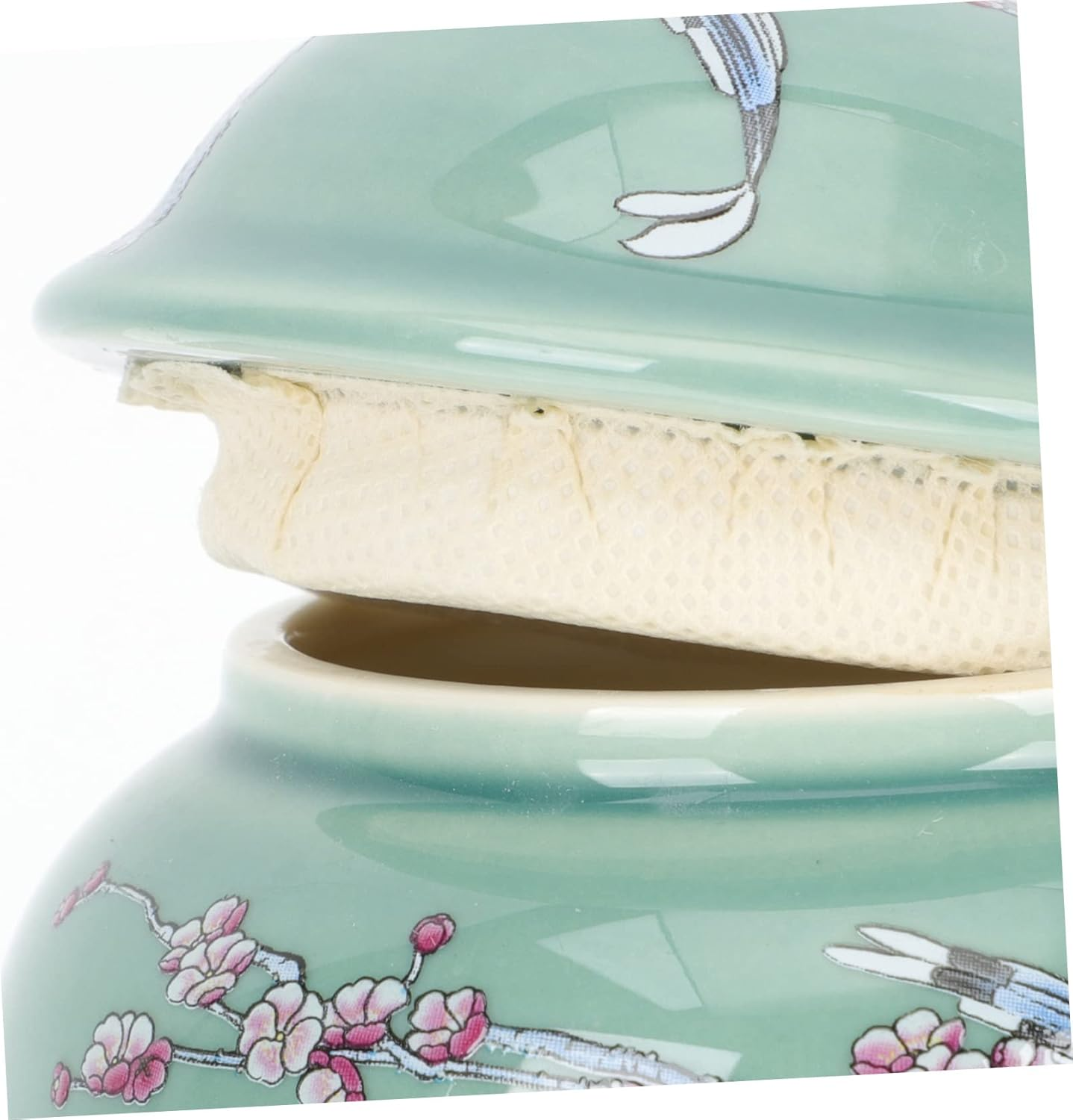 COLLBATH Ceramic Tea Jar Chinese Style Tea Canister Small Size Porcelain Traditional Blue and White Pattern for Home Kitchen Storage image number 5