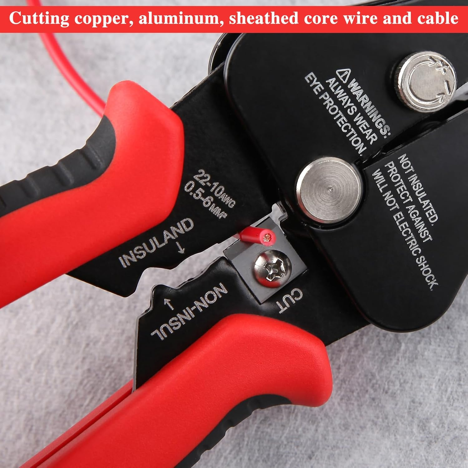 3 in 1 Automatic Wire Stripper Tool 7-Inch Heavy Duty Wire Stripping Crimping Cutting Pliers for 8-18 AWG Solid and Stranded Electrical Wire, Multifunctional Hand Tool for Electrician image number 1