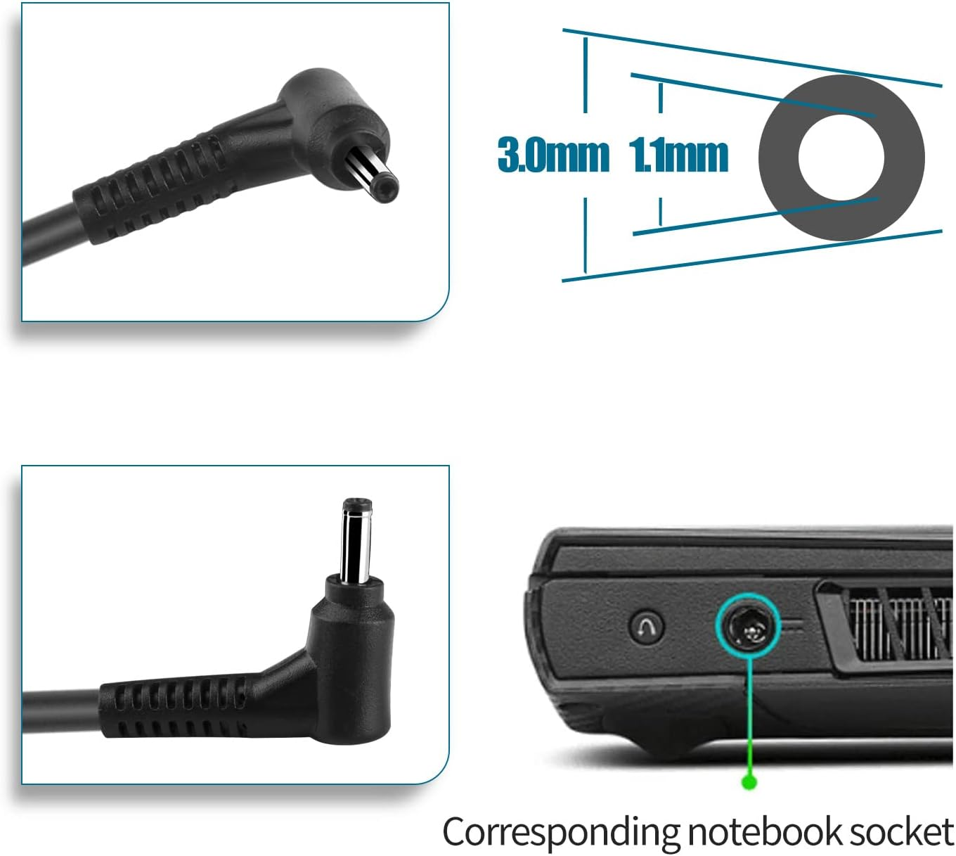 65W 45W AC Charger for Acer Aspire 5 3 1 A315 A314 A317 Swift 5 3 1 Spin 5 3 1 Chromebook R11 R13 11 13 14 15 CB3 CB5 Travelmate Spin Series Model N15Q9 N16P1 N16P2 N15Q10 N17P6 N19C4 Laptop image number 1