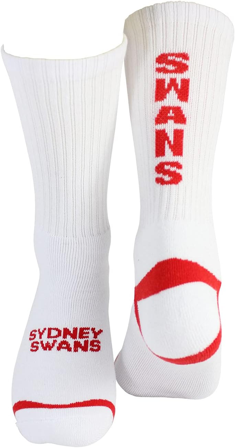 AFL Sydney Swans Comfortable Soft Feel Supporter Supporter Bed Socks 3 Pair | Australain Football League image number 3