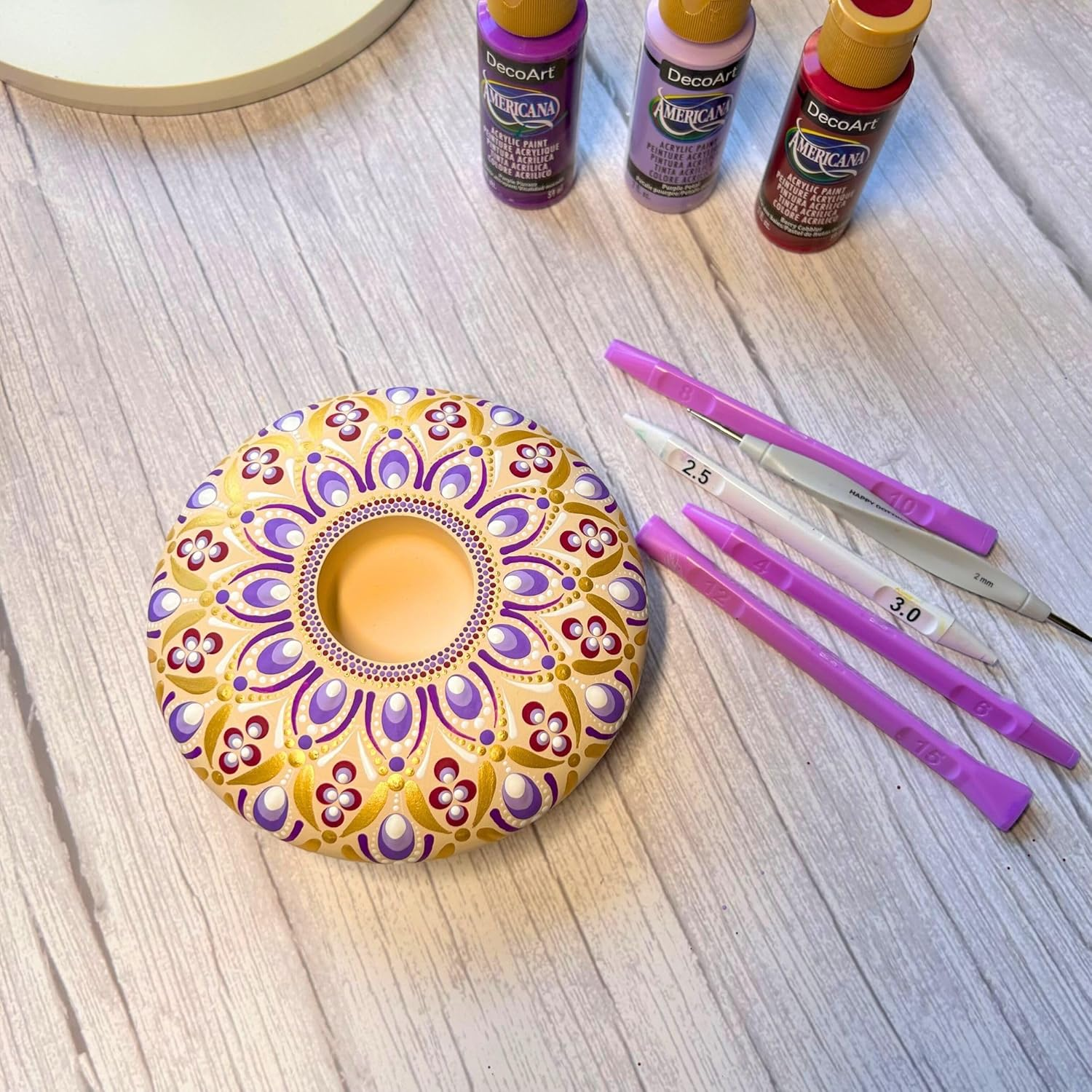 Oval Dotting Tools - Teardrop Dotting Tools - Happy Dotting Company - 8 Double-Ended Set for Dot Mandala Painting - Oval Shaped Tools - Teardrop Shaped Tools - Dot Painting image number 1