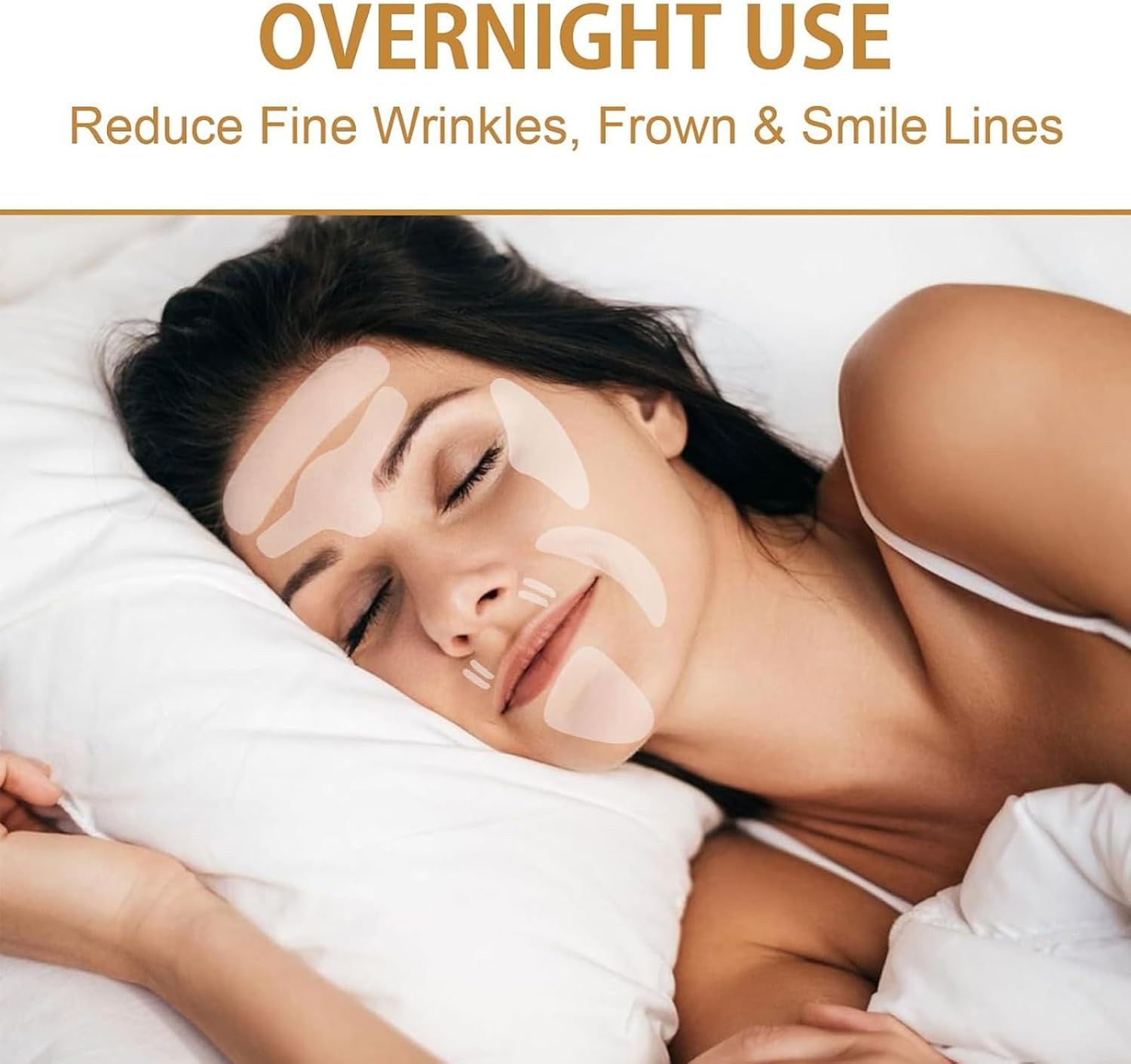 Itadaku 16 Pcs Face Anti-Wrinkle Patches, Reusable Silicone Forehead & Eye Wrinkle Pads, Transparent Chin and Mouth Patches for Skin Elasticity, Skin Lifting, and Reducing Wrinkles image number 4