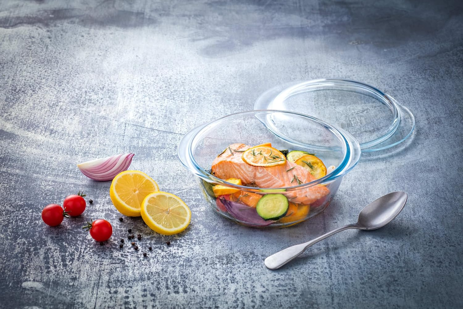 PYREX Glass round Casserole with Lid LT2 House and Kitchen