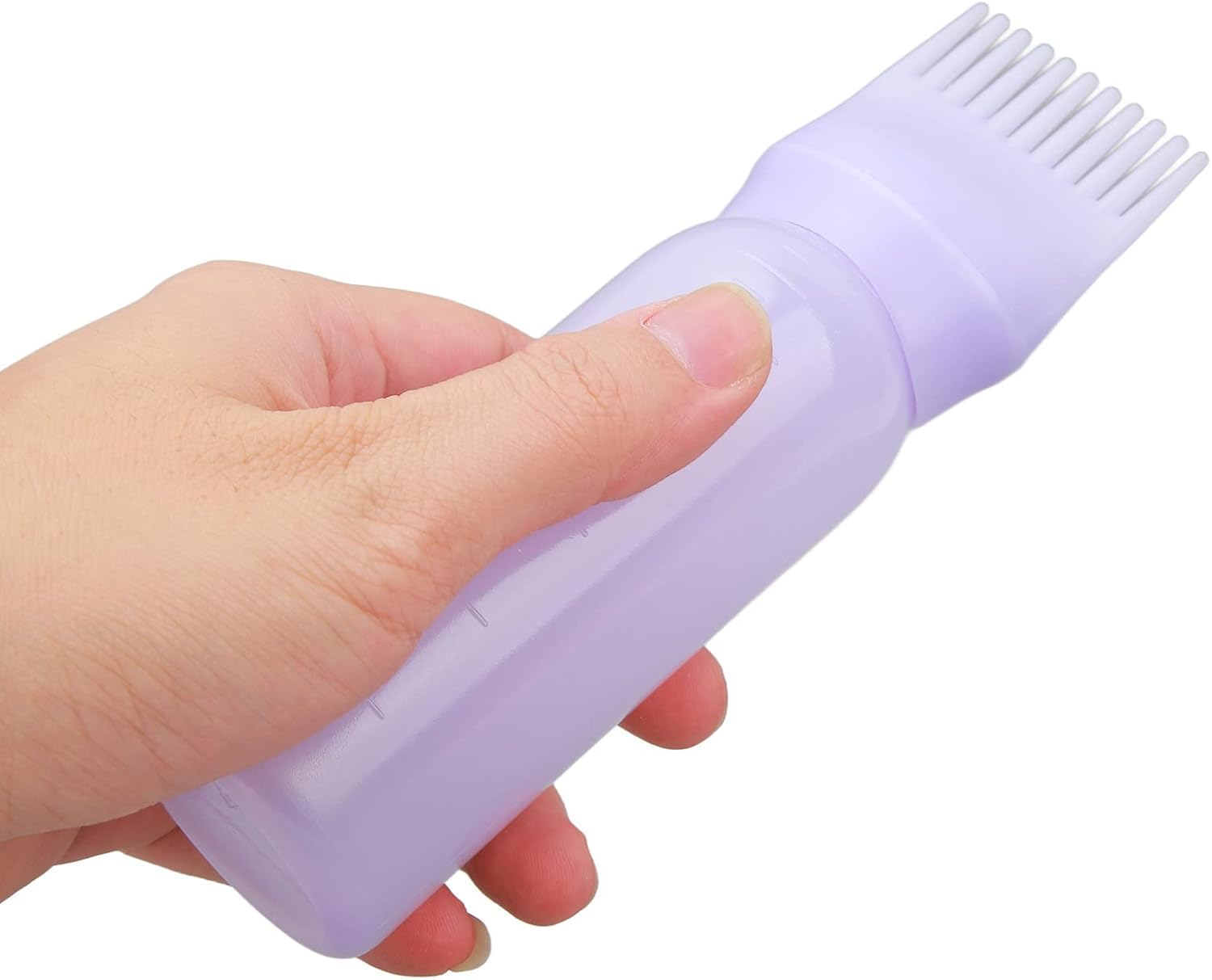 WAONIQ 3Pcs Root Comb Applicator Bottle with Capacity Scale Hair Dye Bottles Bottles Styling Tool image number 2