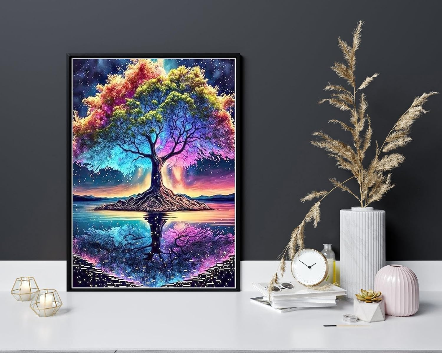 Diamond Painting Kits for Adults, 5D Diamond Art Painting Tree of Life Art for Adult,Diy Full round 5D Diamond Drill Kit,Gem Art Craft Home Decor,Wall Painting Kit 16X12 Inch image number 1