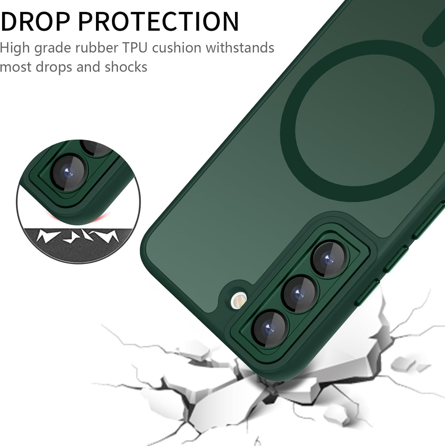 Case for Samsung Galaxy S22 Plus, Compatible with Magsafe, Mobile Phone Case for Samsung Galaxy S22 Plus, Magnetic Matte Touch Camera Protection, Non-Slip, Scratch-Resistant, Protection, Shockproof image number 6