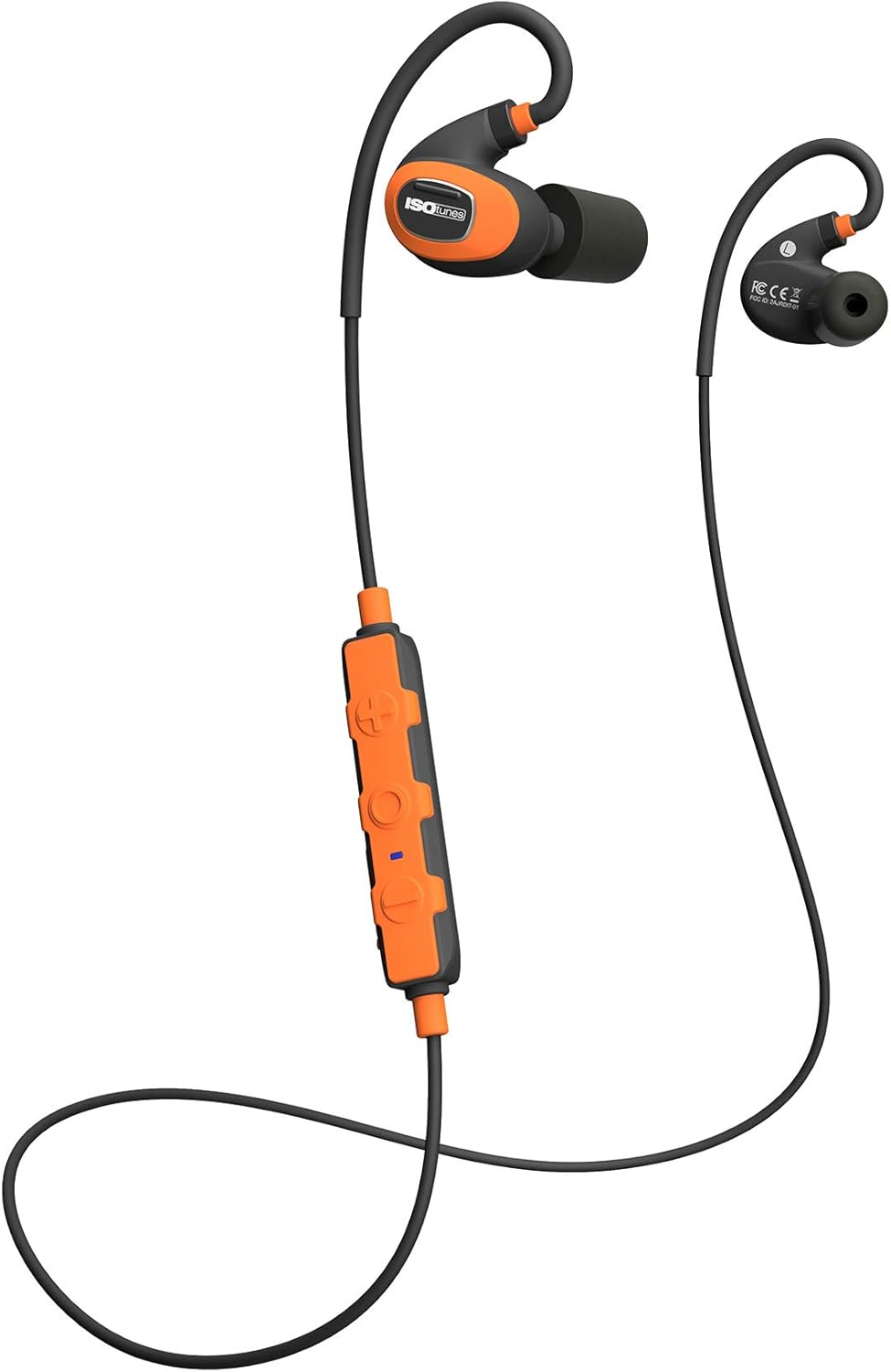 Isotunes PRO 2.0 Osha-Compliant Noise Isolating Bluetooth Ear Plugs (Safety Orange)