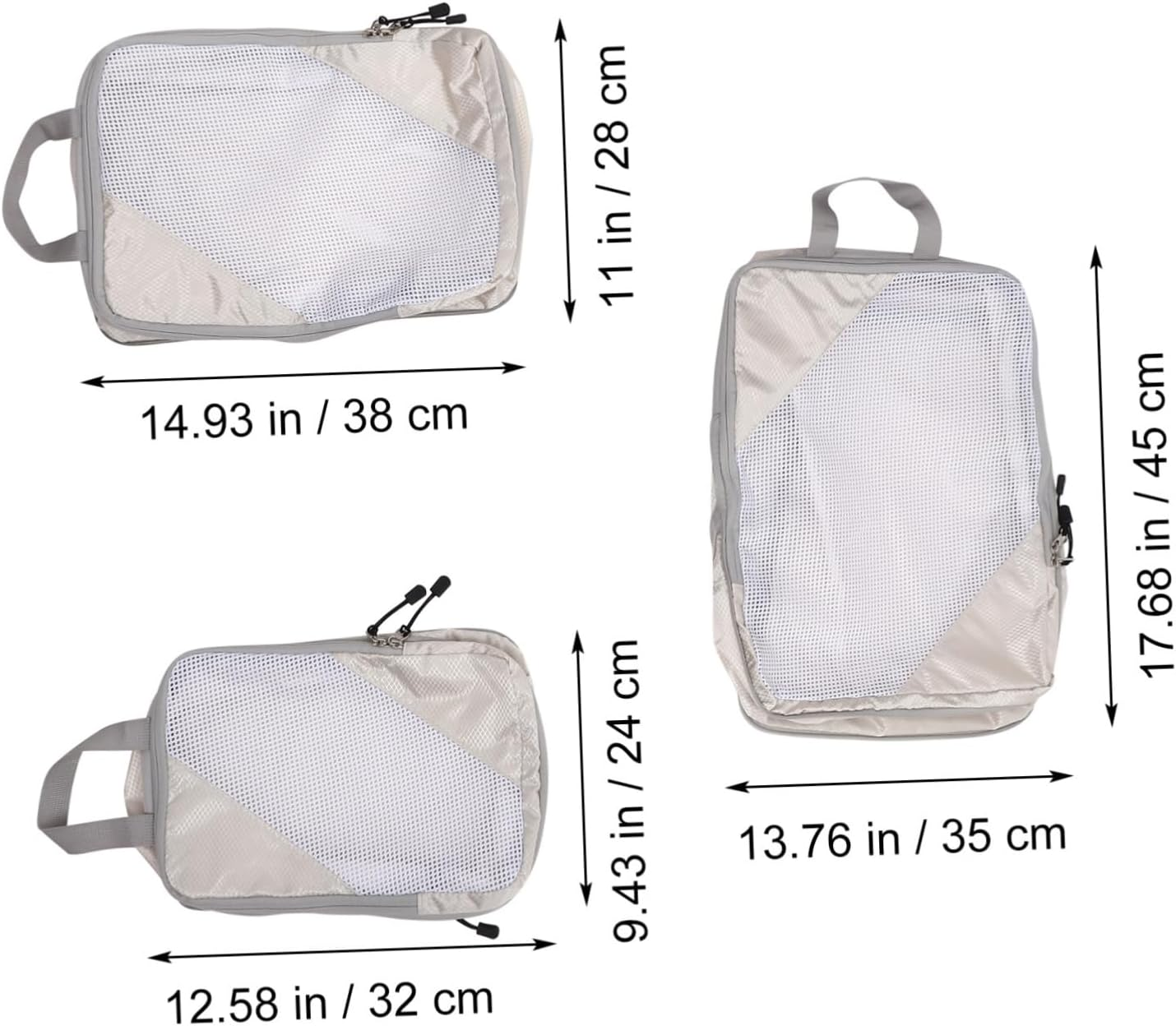 CLISPEED 6Pcs Compression Packing Cubes Travel Stylish Suitcase Organizers with Stain Resistant Design Multi Functional Bags for Clothes Toiletries for Travel image number 3