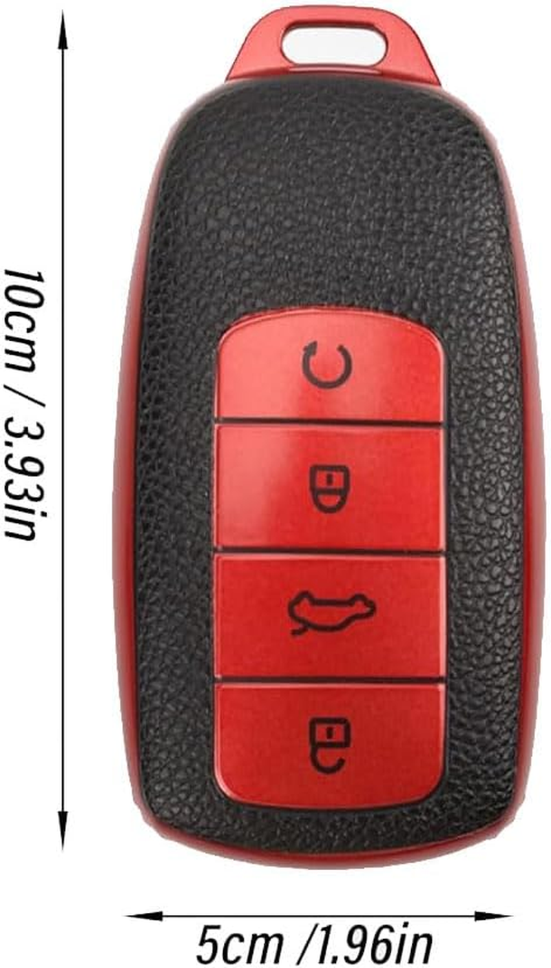 2 Pack Durable Car Smart Key Fob Case Cover and Premium TPU Protective Case Compatible with Chery Omoda 5 Tiggo 8 Pro Universal Car Accessories (Sliver) Key Protection Shell for Chery Automobile image number 1