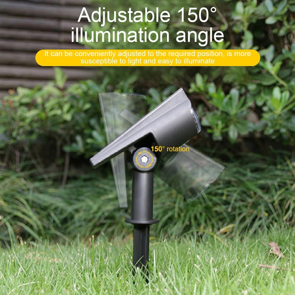 2Pcs Solar Spot Lights Outdoor, High Brightness Illumination for Outdoor Garden and Landscape Lighting Dual Functionality Lights for Garden Tree Pathways Patios and Driveways image number 3
