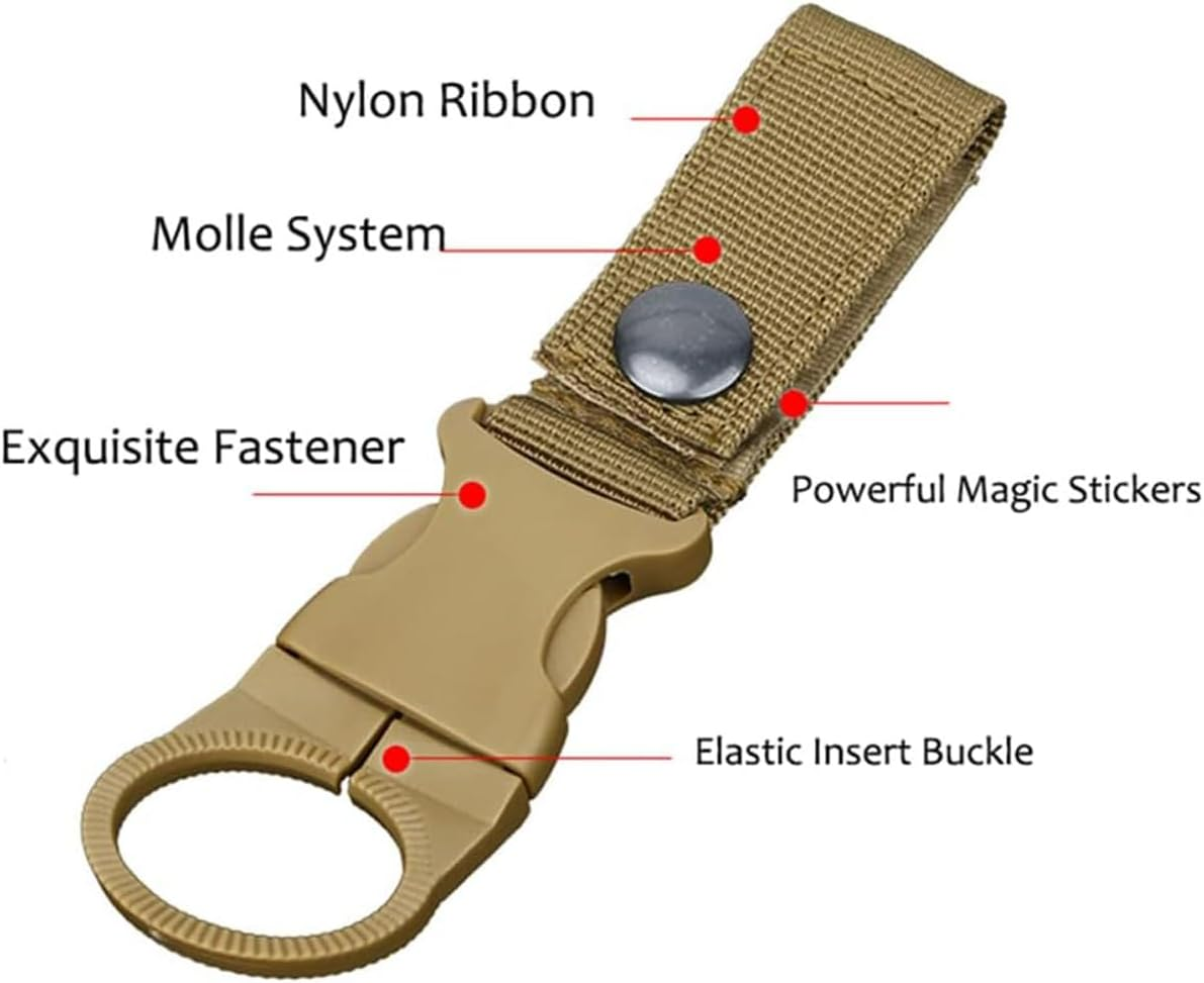 6 Pcs Bottle Hanging Buckle Clip Carabine for Frantelle Spring Water,Portable Mineral Water Bottle Clip for Backpack Belt Ring Outdoor Hiking Camping Traveling image number 4