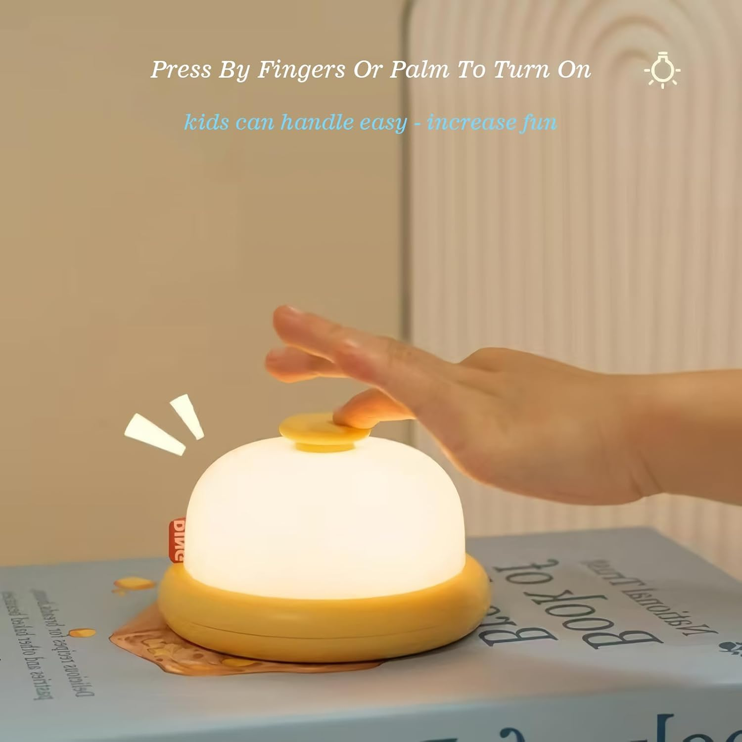 Night Light, Rechargeable & Auto-Off Bedside Lamp, Infinitely Dimmable with Gentle Glow for Kids, Baby & Toddler Nursery image number 5