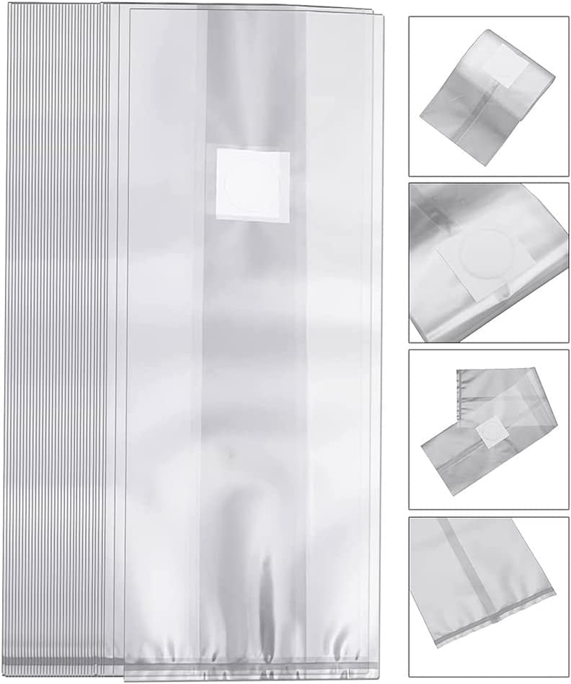 100Pcs Mushroom Grow Bags Grains Spawn Substrate High Temp Pre Sealable Square Bag AU image number 1
