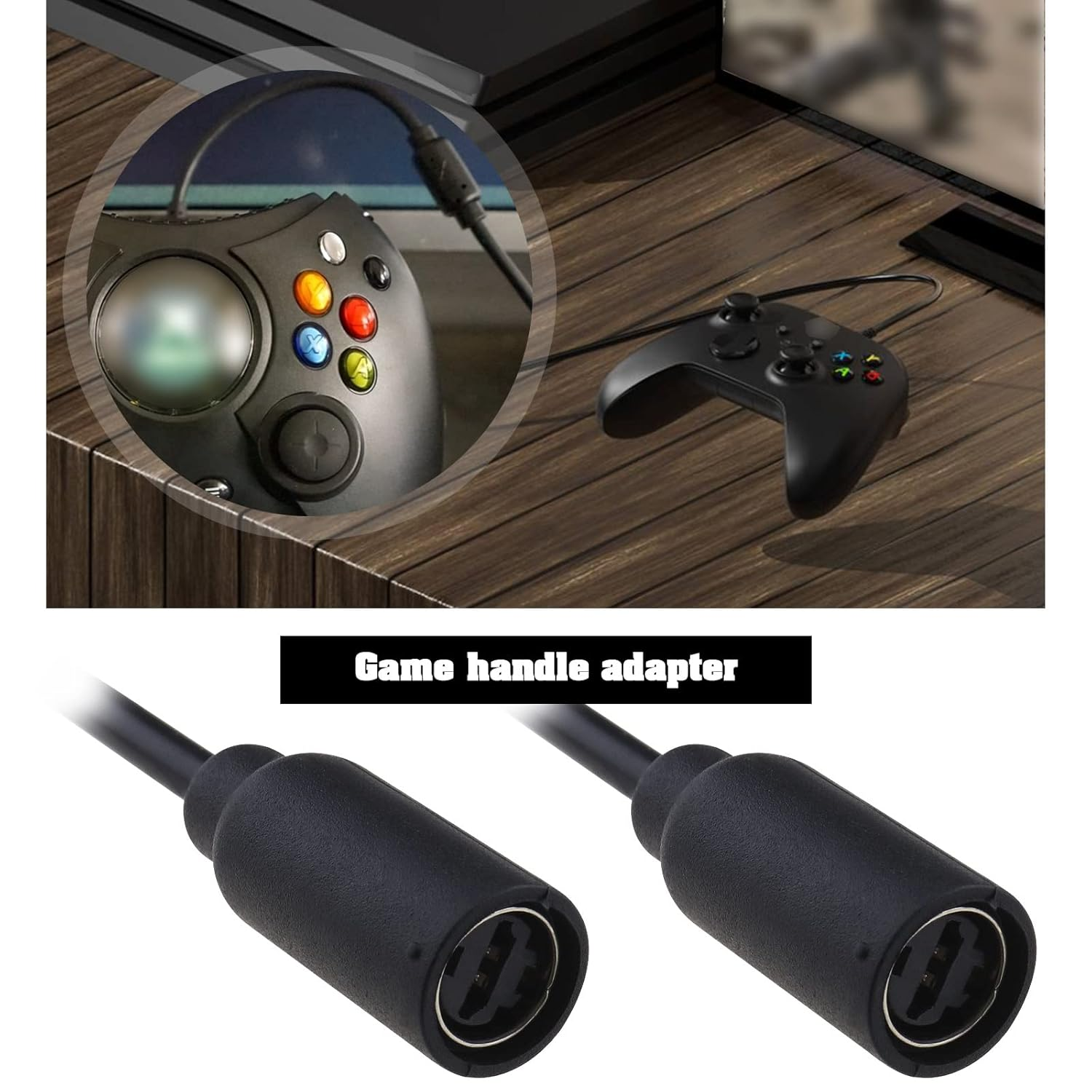 Ecsing 2PCS Controller Breakaway Cable Compatible with Microsoft Xbox Consoles Controller Breakaway Converter Adapter Cable Cord Games Accessories 26Cm