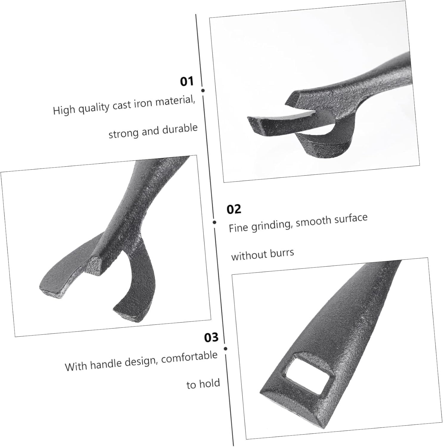 Steak Plate Fork Toaster Oven Pan Frying Pan Metal Cooking Utensils Bowl Gripper Skillet Clip Frying Pan BBQ Clamps Cookware Holder BBQ Clips (Black, One Size)