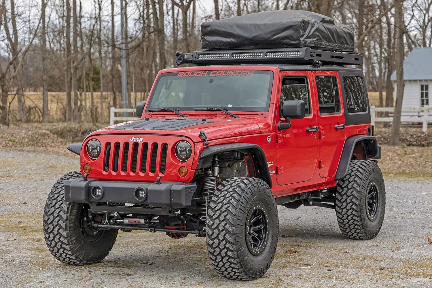 Rough Country Stubby Stock Bumper Kit Fits 2007-2018 [ Jeep ] Wrangler JK Front Bumper Caps 1047 image number 2