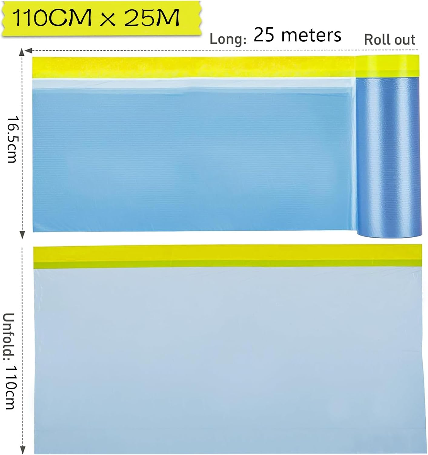 Automotive Painting Covering, General Painters Plastic Drop Cloth for Auto Wall Furniture Painting Spraying from Dust Contamination (8) image number 6
