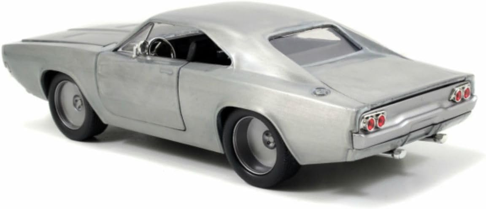 Jada Toys Fast & Furious Dom'S 1968 Dodge Charger R/T Car Tuning Model 1:24 Scale Opening Doors, Bonnet & Trunk Freewheel Metallic