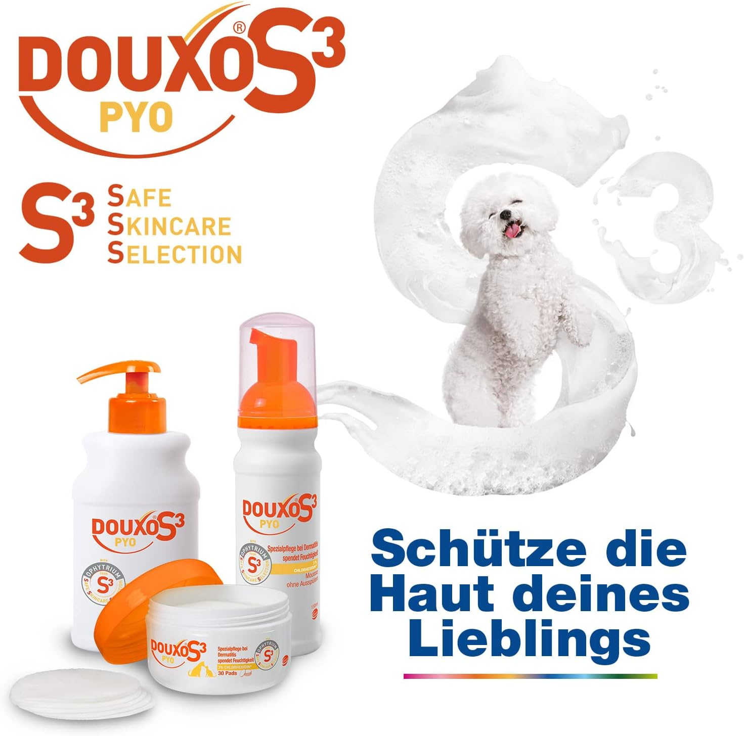 Douxo S3 CEVA Pyo Pads | Pack of 30 | Cleaning Pads for Dogs and Cats | for Cleaning and Disinfecting the Skin | for Bacterial And/Or Yeast Related Imbalance image number 3