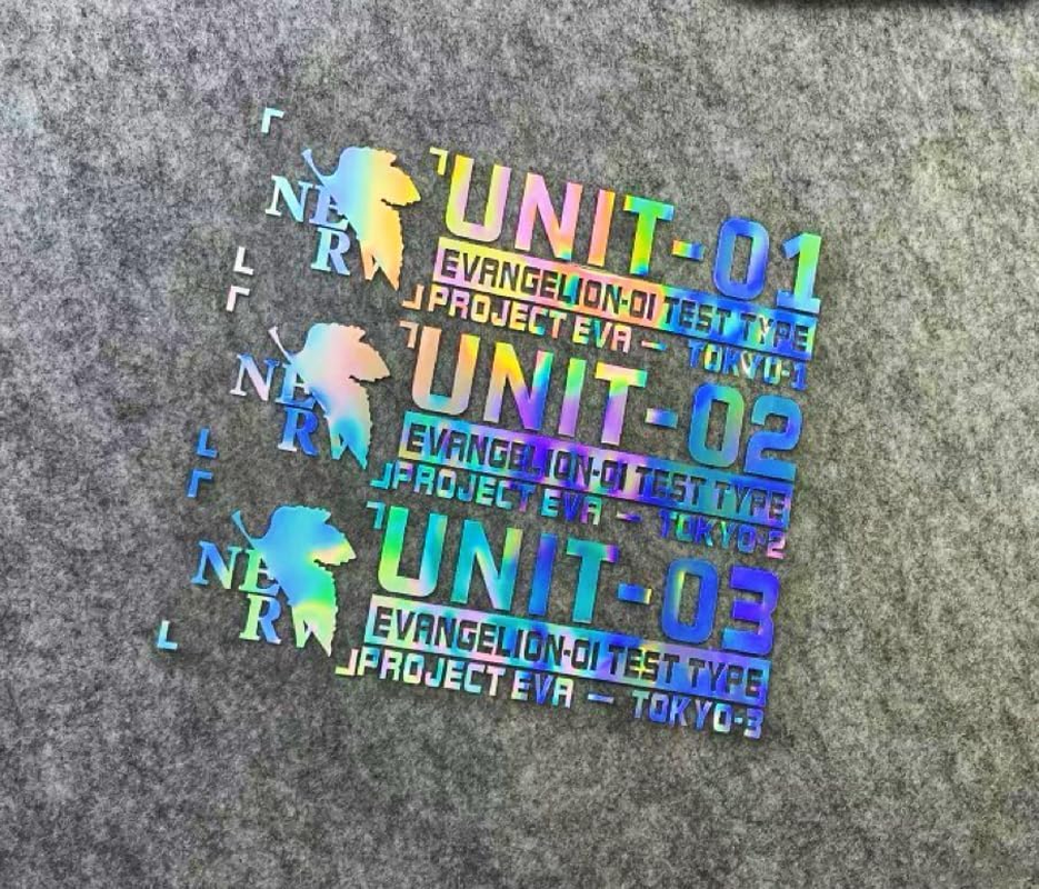 Evangelion Vinyl Sticker Evangelion Car Decal Rei Car Stickers Asuka Car Sticker Unit01 Stickers for Car Neon Genesis Evangelion Car Decal Eva01 Stickers for Car Waterproof Uv Resist (RAINBOW02) image number 4