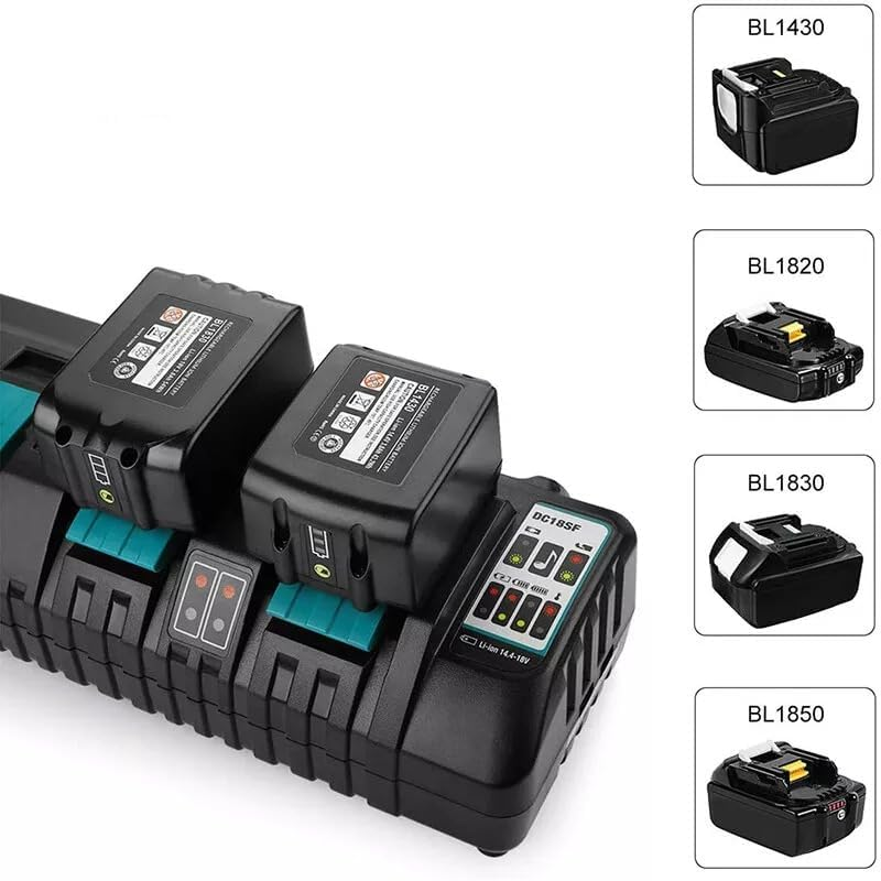 DC18SF 4-Port 14.4V 18V 4X 3A Lithium Battery Charger for Makita BL1820 BL18 3X4A image number 3