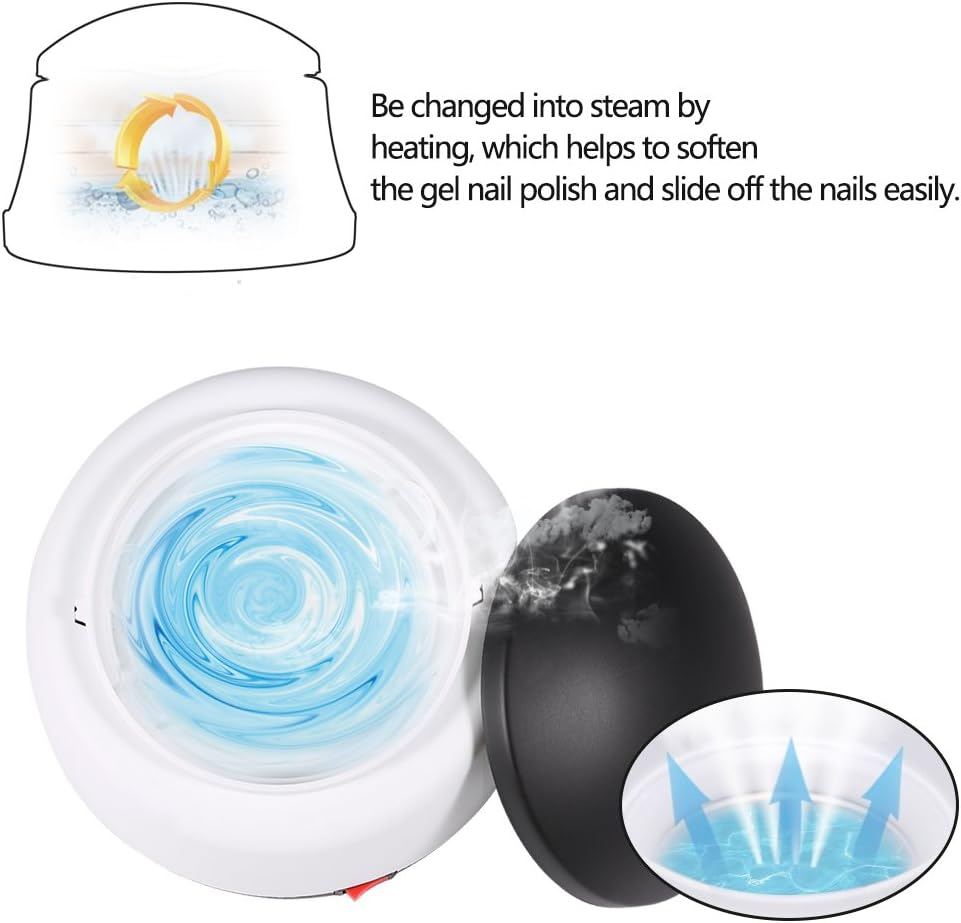 Steam Nail Gel Remover Machine Electric Steam off Polish Nail Steamer Pro Nail Art Tools for Home Nail Salon 36W image number 3