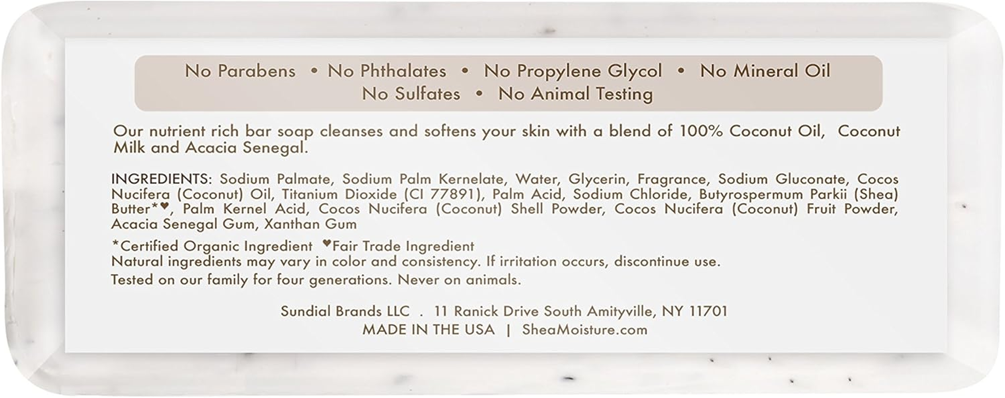 Shea Moisture 100% Virgin Coconut Oil Shea Butter Soap for Unisex, 322G image number 5