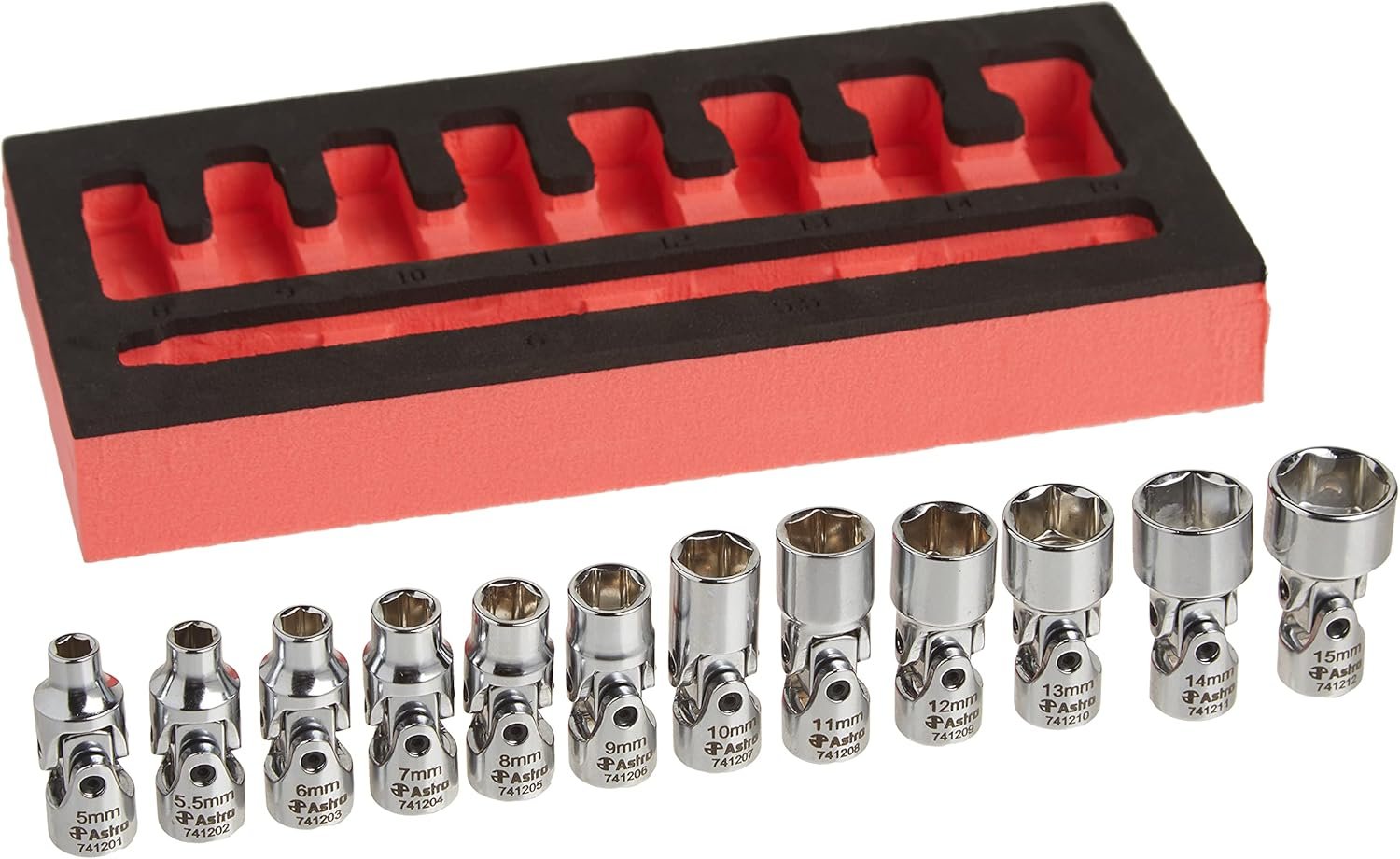 Astro 7407 1/4-Inch Drive Flex Socket Set, 6 Point - SAE, 7-Piece image number 4