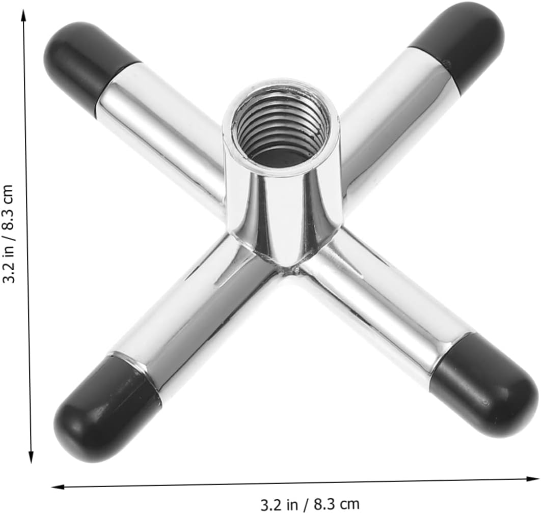 Portable Silver Metal Pool Bridge Stick Cross Rest for Snooker Cue Non-Slip Rubber Tip, Cue Accessory Suitable for Billiards and Pool Players image number 2