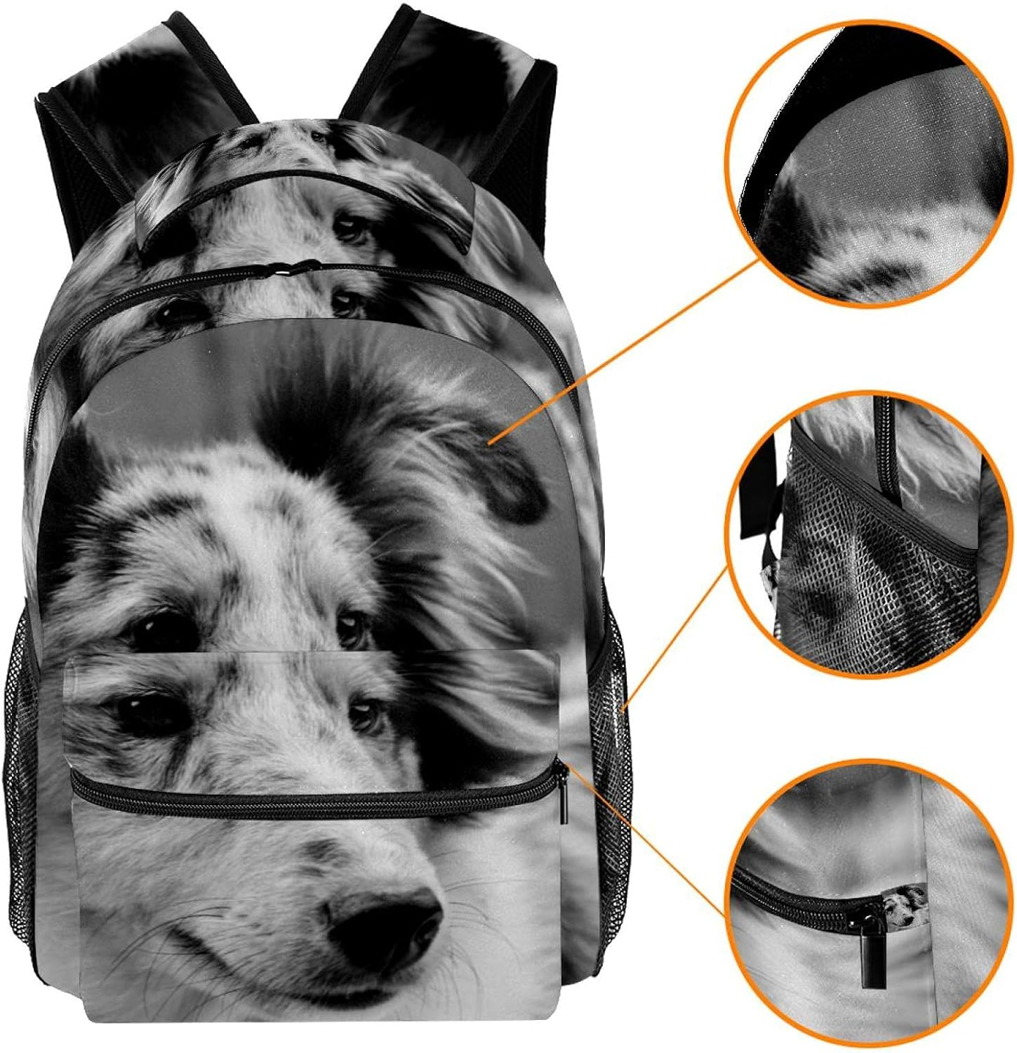 Dog Backpack Students Shoulder Bags Travel Bag College School Tote Backpacks image number 1