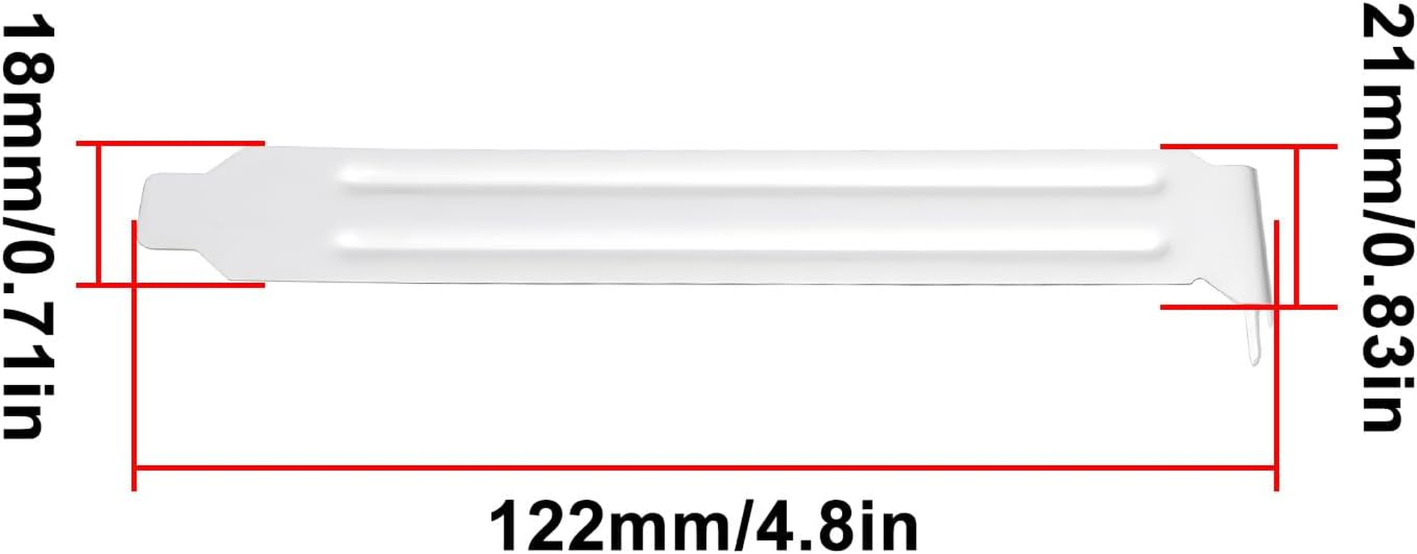 OTOTEC 6X PC Standard PCI Bracket Expansion Computer Back Slot Cover for Computer Cases, 122X18X 21Mm image number 5