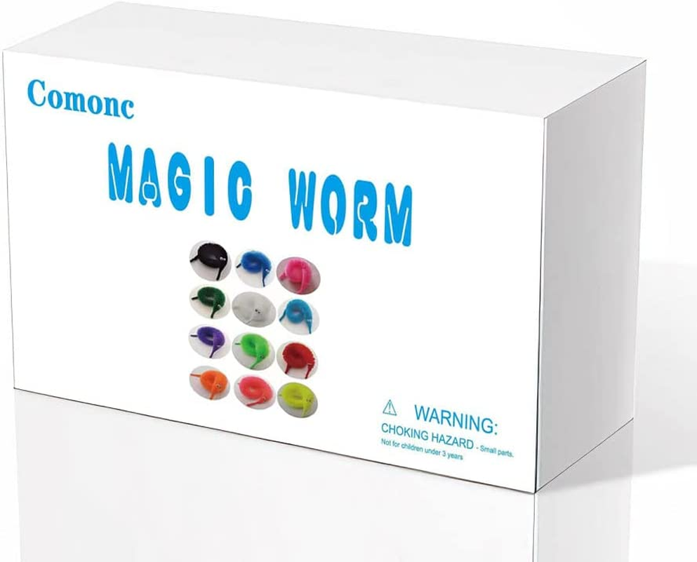 60 Pcs Magic Twisty Worm Wiggly Twisty Fuzzy Worms on a String Magic Worm Toys for Party Supplies,12 Colors&hellip; image number 5