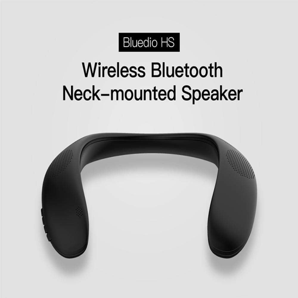 Bluedio HS Neck-Mounted Bluetooth Speaker Portable Wireless Speaker Bass Bluetooth 5.0 FM Radio Support SD Card Slot 1" Black image number 1