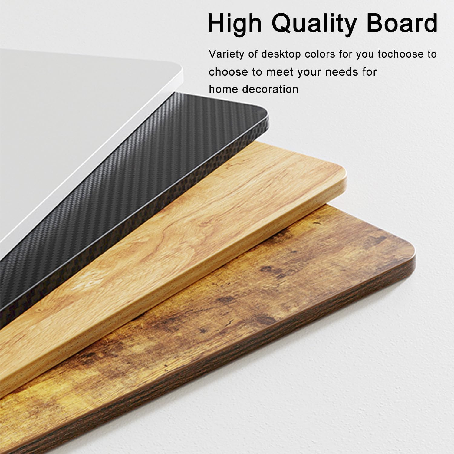 NOAEOU Electric Height Adjustable Standing Desk, 55In X 23.6In Large Sit Stand up Computer Table Workstations for Home Office (Black Carbon Fiber Veneer) image number 2