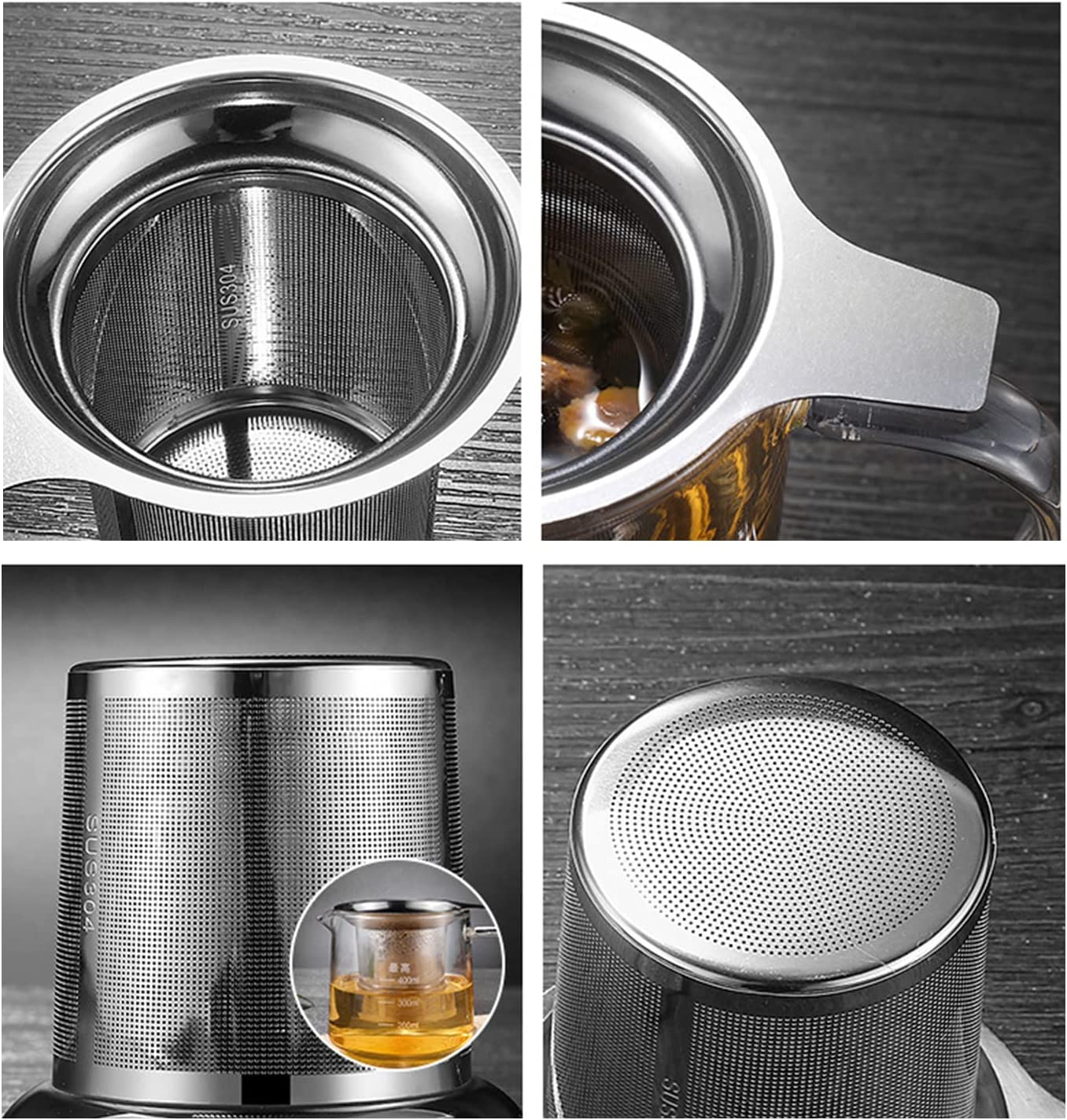 Premium Stainless Steel Universal Tea Strainer,Stainless Steel Fine Mesh Tea Infuser & Coffee Filter Strainer - Reusable, Easy Clean Brew Basket for Loose Leaf Tea and Ground Coffee image number 1
