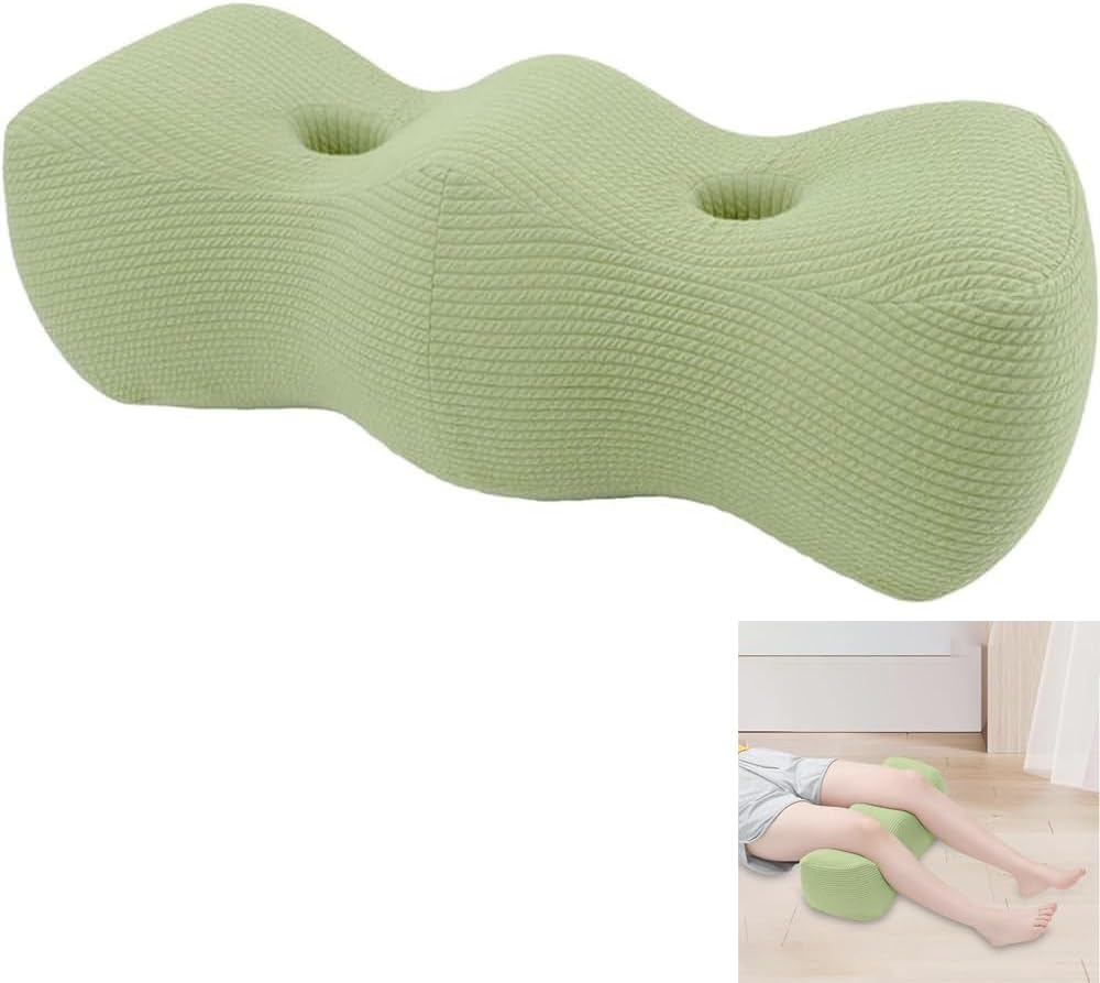Memory Foam Knee Pillow for Sleeping, Leg and Foot Support Cushion, Knee, and Hip Pain, Multi-Position Leg Raiser, Light Green image number 6