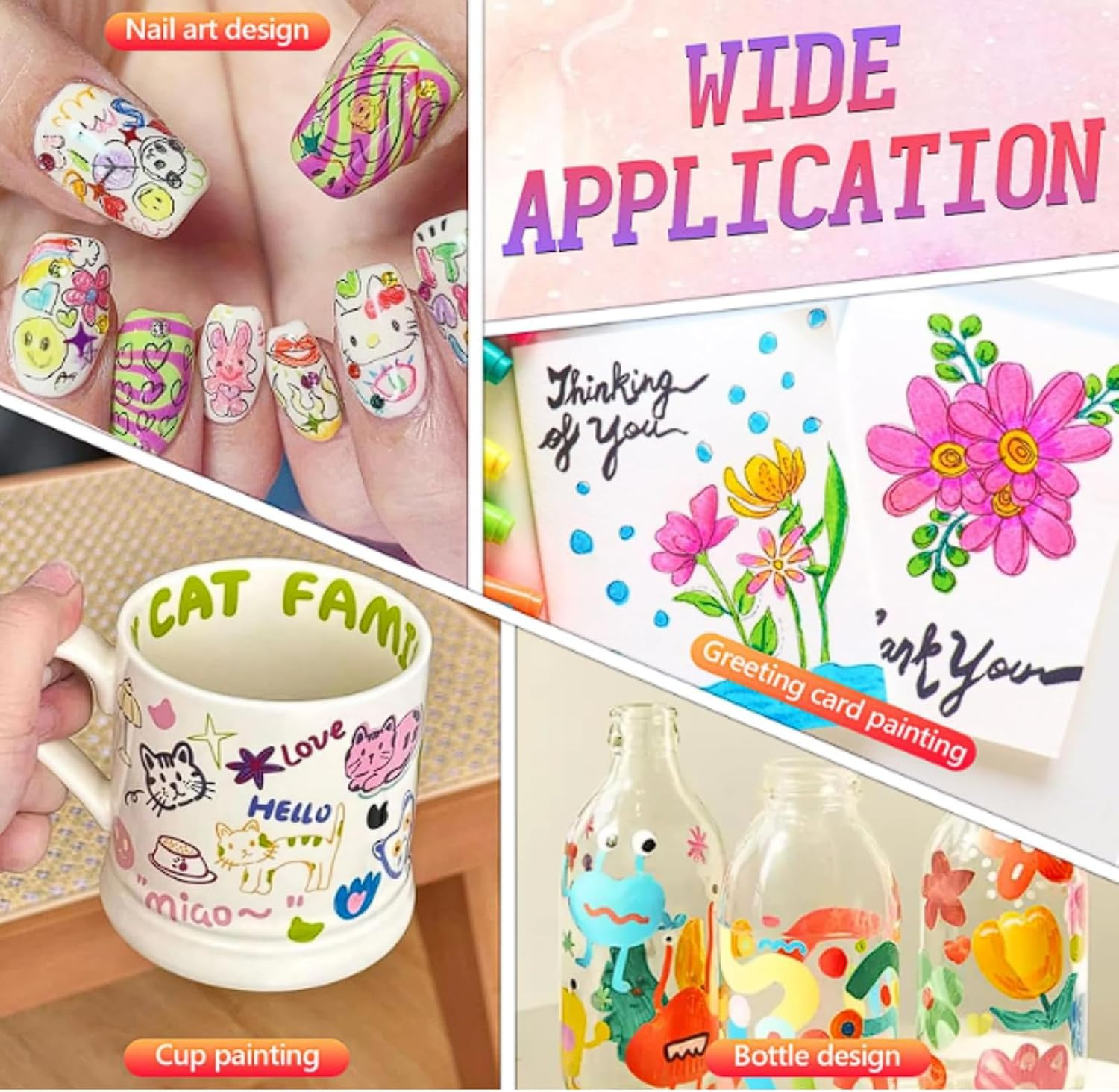 12 Colors Nail Art Pens Set, 3D Acrylic Nail Polish Pens with 0.5Mm Fine Tip, Quick-Dry Waterproof Nail Marker for Drawing, Painting & Dotting, Nail Design Kit for Home Salon DIY Manicure Decoration image number 1