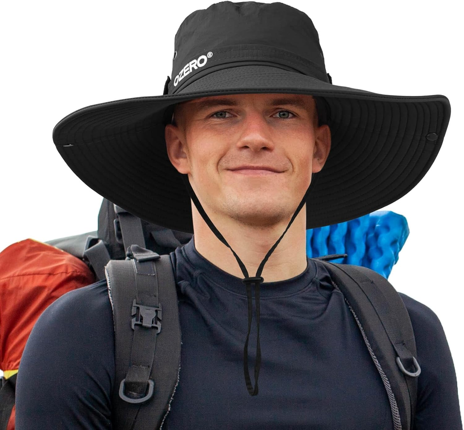 OZERO Sun Hat for Men Women | UV Protection Wide Brim Bucket Hat, Lightweight & Foldable Boonie Hat for Summer Travel, Hiking, Beach and Fishing