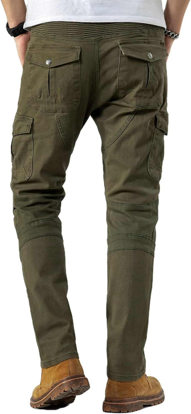 Ctbqitom Motorcycle Pants for Men Motocross Riding Pants Motorbike Riding Denim Jeans with Knee and Hip CE Armor Pads image number 4