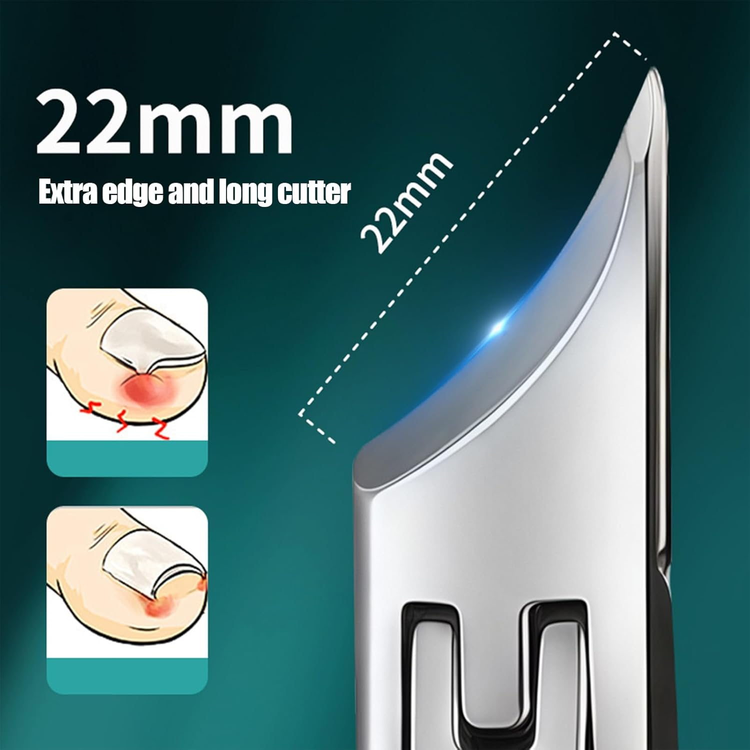Long Handled Toenail Clippers | Heavy Duty Slanted Anti-Splash Nail Trimmer - Beauty and Health Supplies for Kids Travel Salon Seniors Adults Men Household Women image number 5