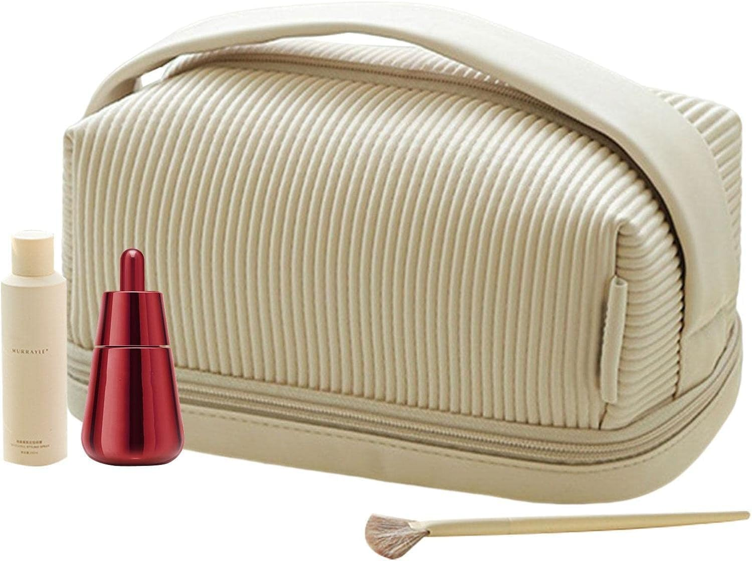 Toiletry Bag for Traveling,Water Resistant Makeup Organizer with Convenient Handle - Cute Travel Shaving Kit Toiletries Cosmetic Bags for Bathroom