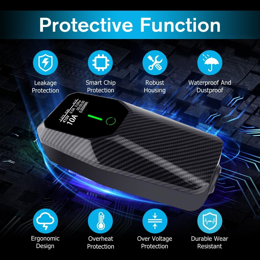 Type 2 to Australian Plug Electric Vehicle Charging Cable, 10A 240V 2.4KW,5M Adjustable Current (6A-10A) for Electric Vehicles and Plug-In Hybrid Cars image number 5