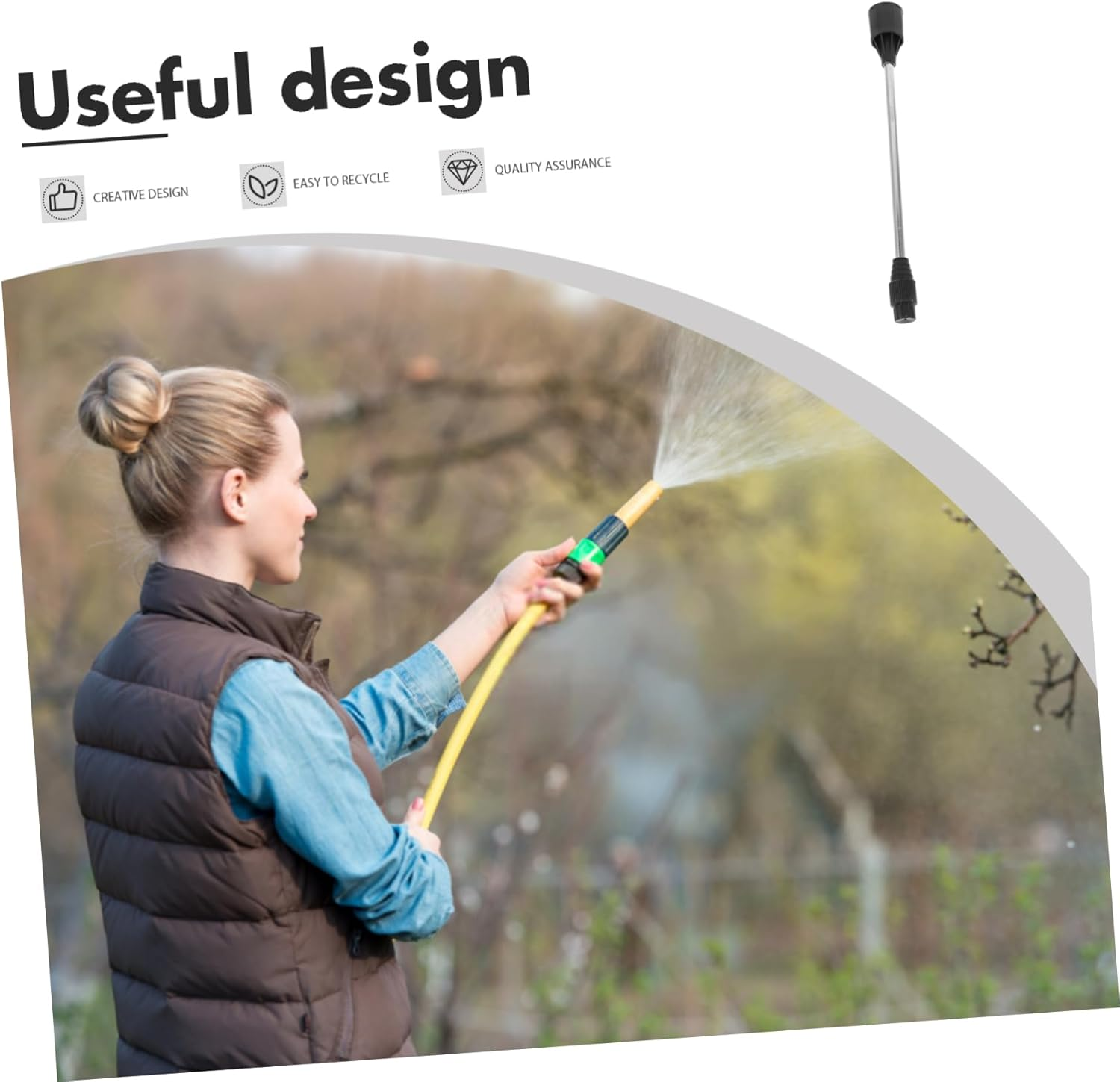 HAKIDZEL 4Pcs Long Gardening Sprayer Rod Agricultural Sprayer Pole Replaceable Easy to Use Maintain image number 3