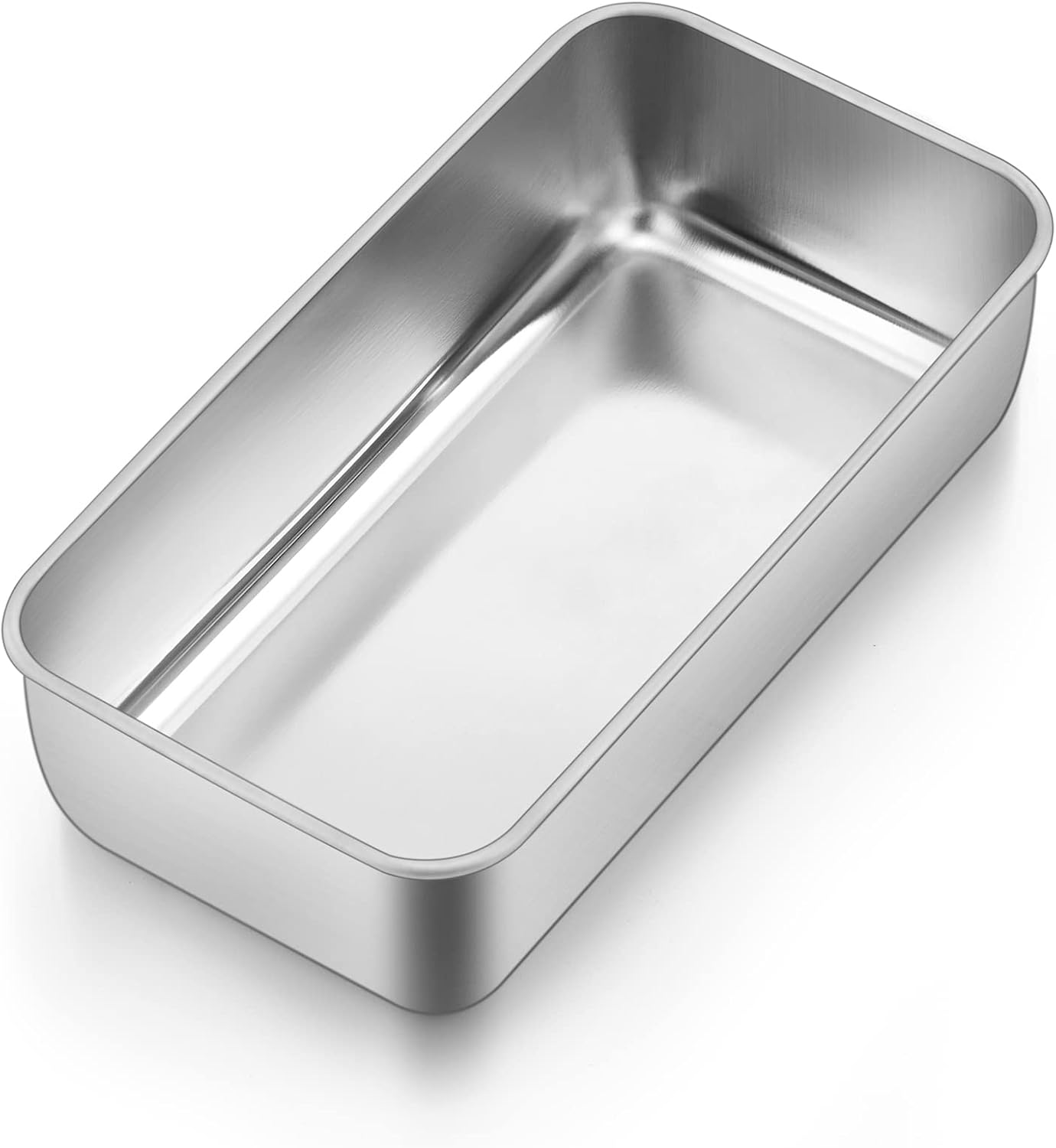 Haware Loaf Tin, Stainless Steel 2Lb Bread Loaf Pan- Bread Oven Tin for Baking Banana Cake/Meat Loaf/Lasagna, 23.5 X 12.5 X 6.5Cm, Healthy & Durable, Brushed Surface & Dishwasher Safe image number 3