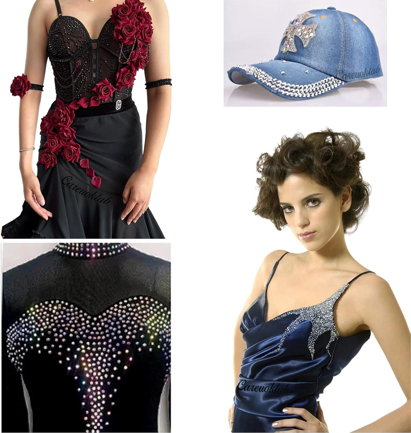 1440 Pack Hotfix Rhinestones, Careuoklab Flatback round Gems Glass Stones Crystal Rhinestones for Crafts Clothing Dance Costumes Shoes Bag Decoration (Red, SS20) image number 5