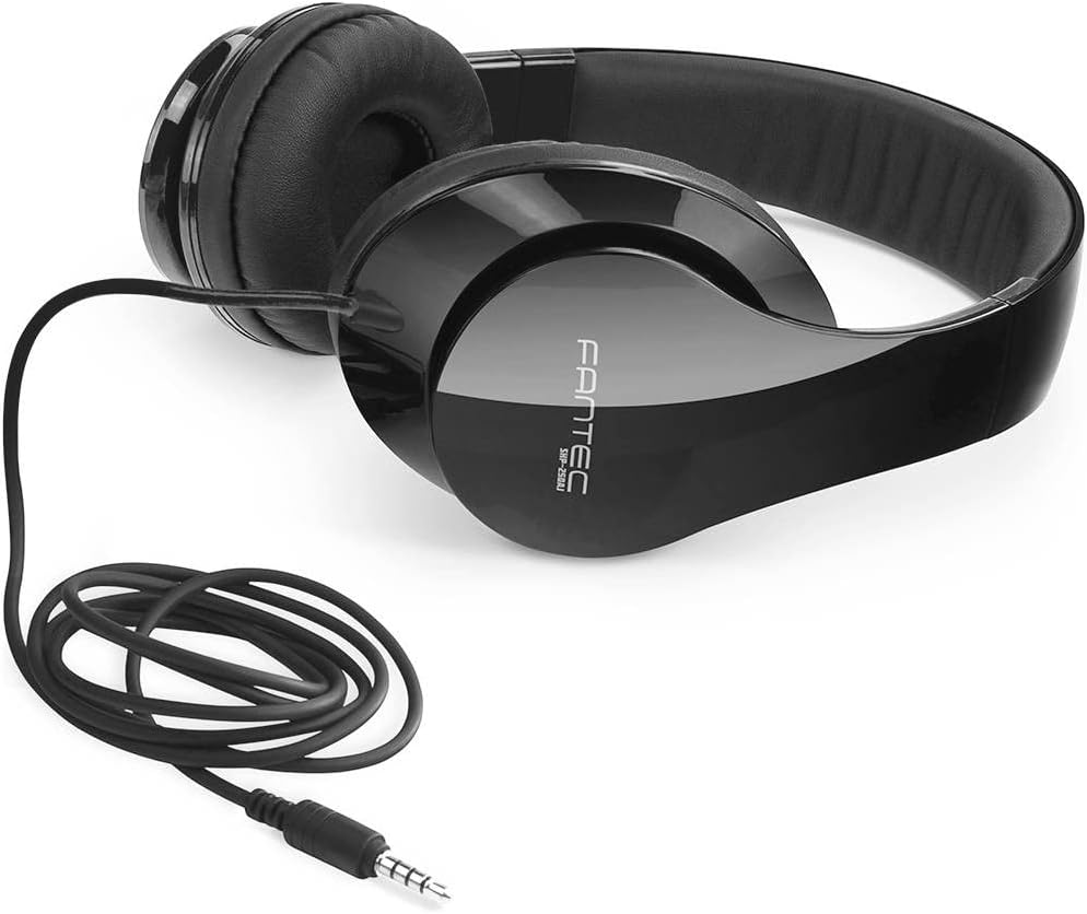 FANTEC SHP-250AJ-BB Stereo Headphones, Black, 175 X 75 X 195 Mm (W X D X H) image number 2