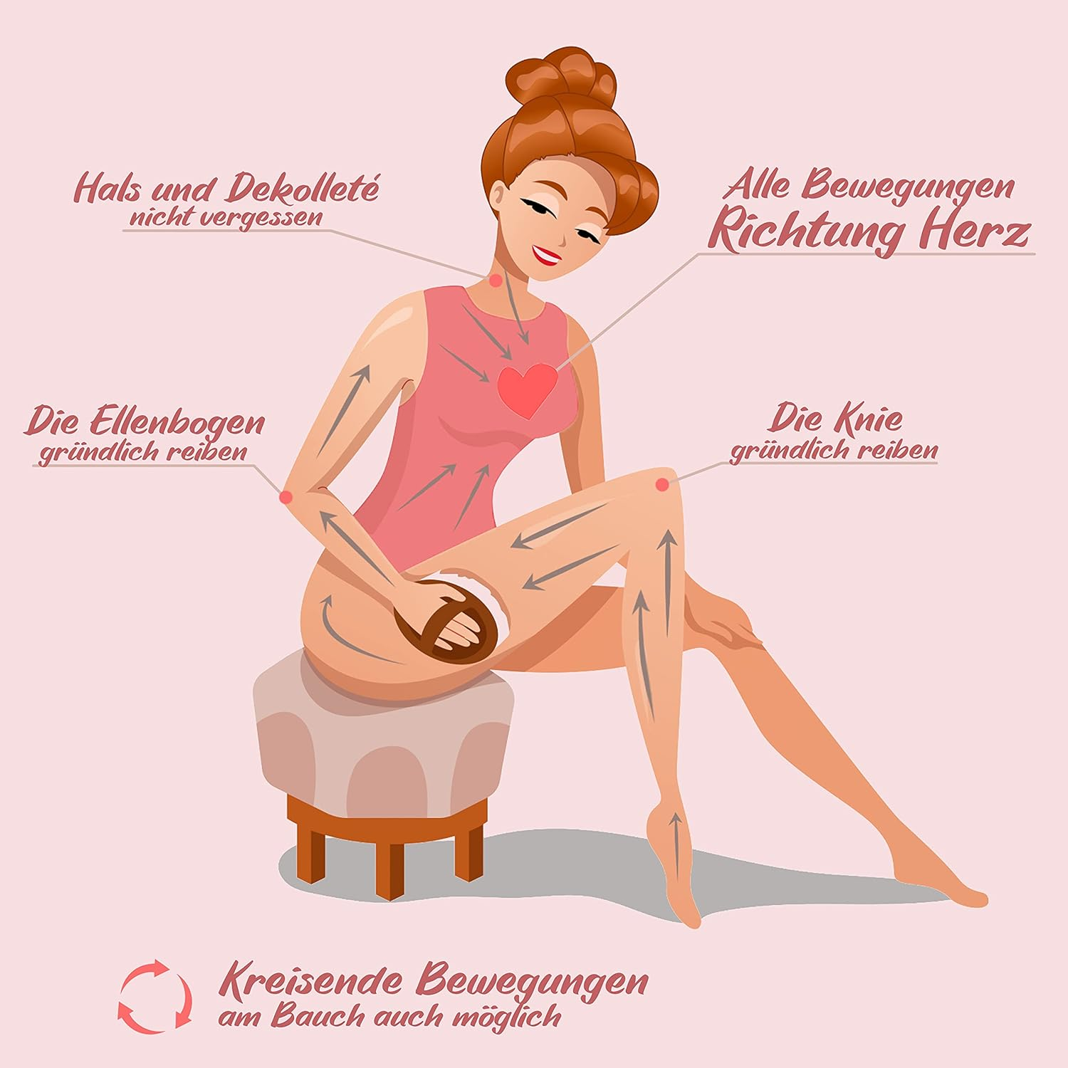 Body Brush Oval without Plastic, Dry Brush, Exfoliating Brush, Massage Brush, Exfoliating Body, Brush for Removing Dead Skin, Improves Lymphatic Functions image number 5