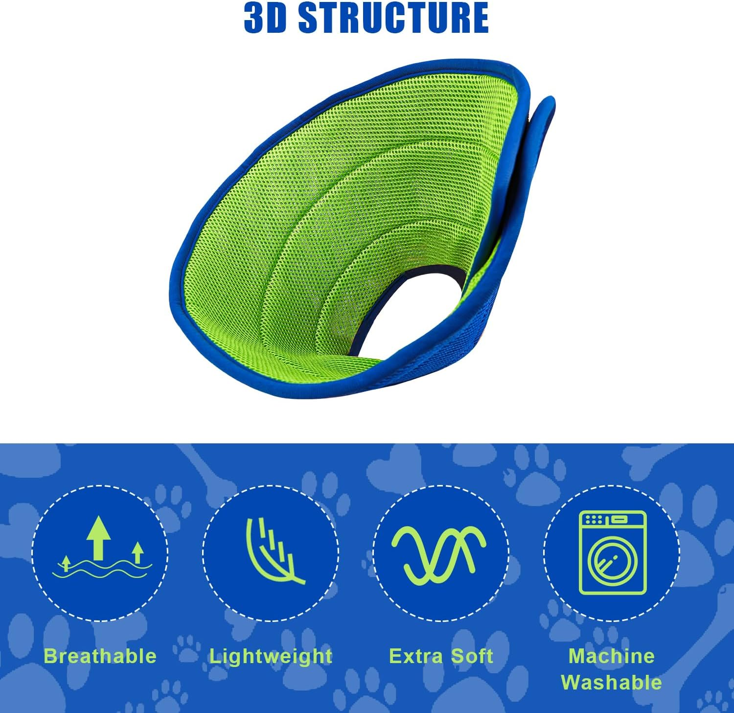 Dog Cone, Dog Recovery Collar for Small Medium Large Dogs Dog Surgery Collar for Dogs after Operation Preventing Pets from Touching Wounds (S) image number 4