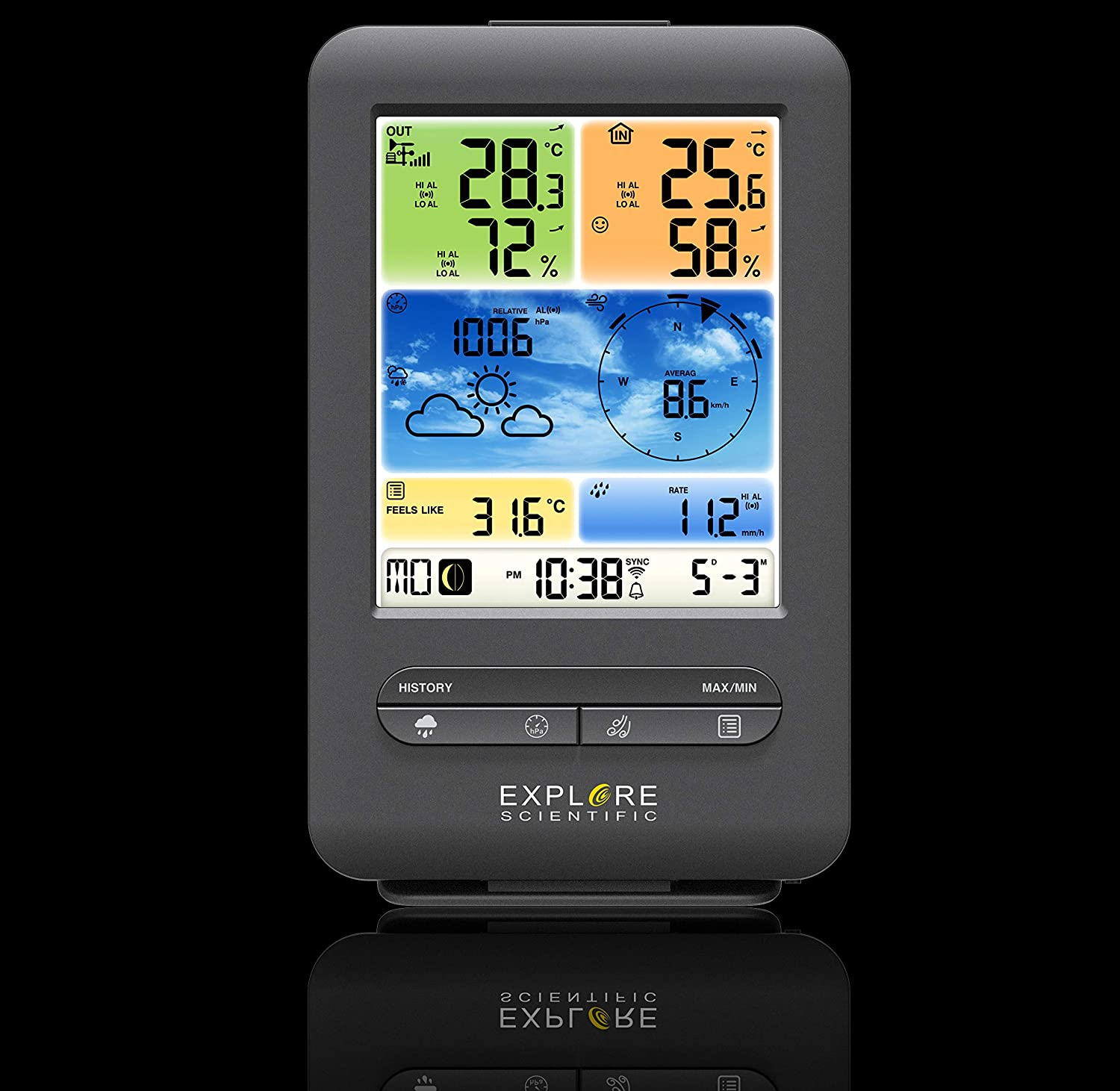 Explore Scientific Weather Station 5 in 1 Wifi Advanced Professional Weather Station, (WSX1001) image number 3
